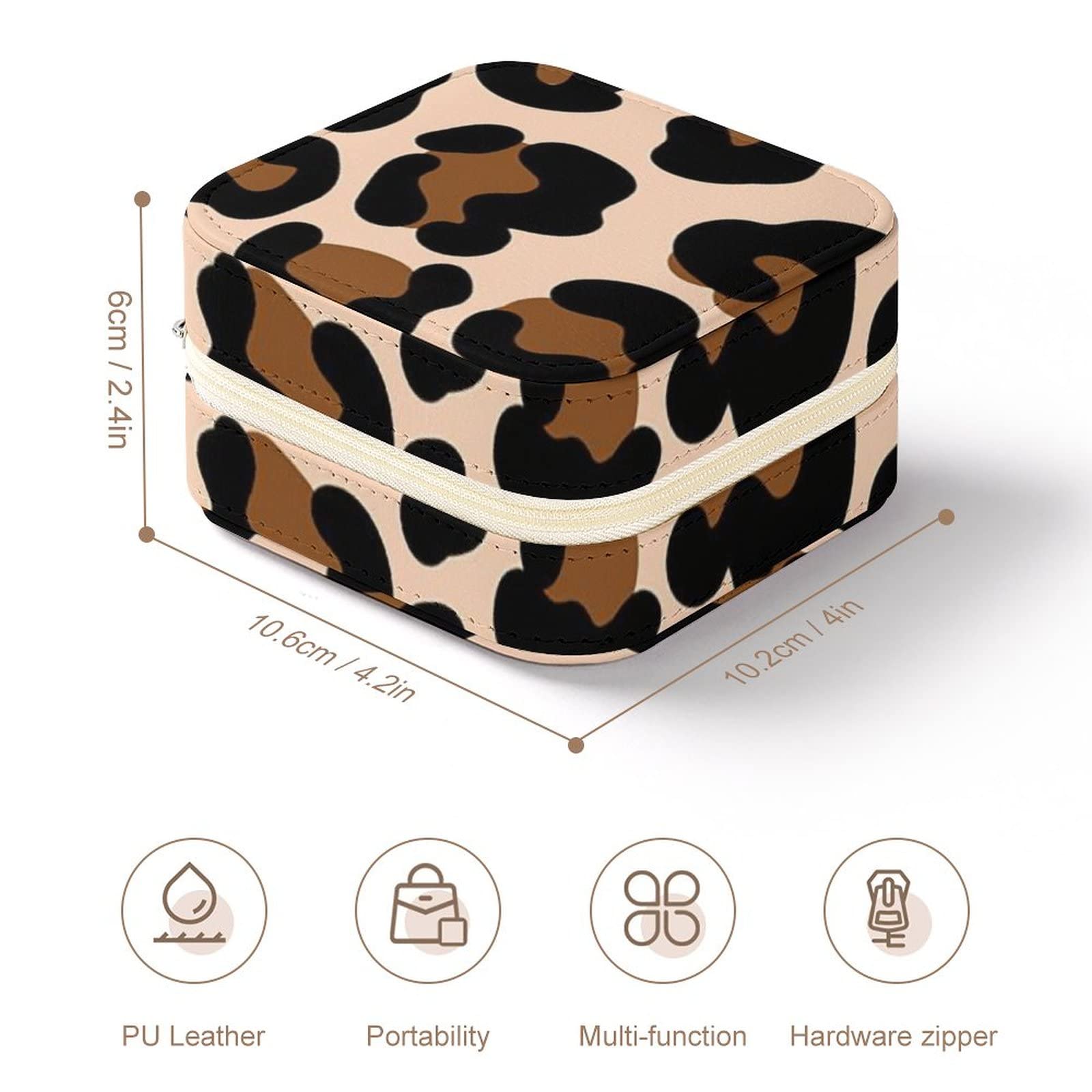Amazon｜アクセサリーケース 豹柄 ヒョウ柄 PUレザー ジュエリー